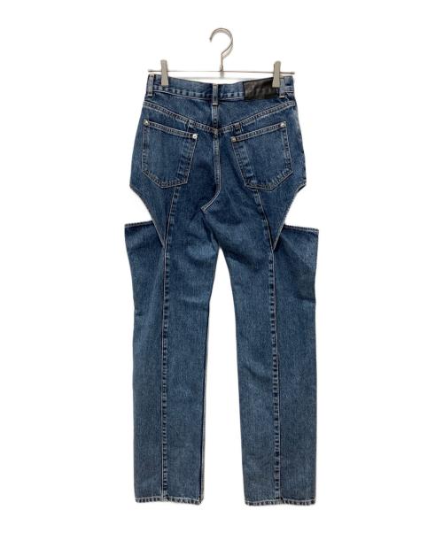 JOHN LAWRENCE SULLIVAN（ジョン ローレンス サリバン）JOHN LAWRENCE SULLIVAN (ジョン ローレンス サリバン) WASHED DENIM HOLLOWED OUT PANTS インディゴ サイズ:M 未使用品の古着・服飾アイテム