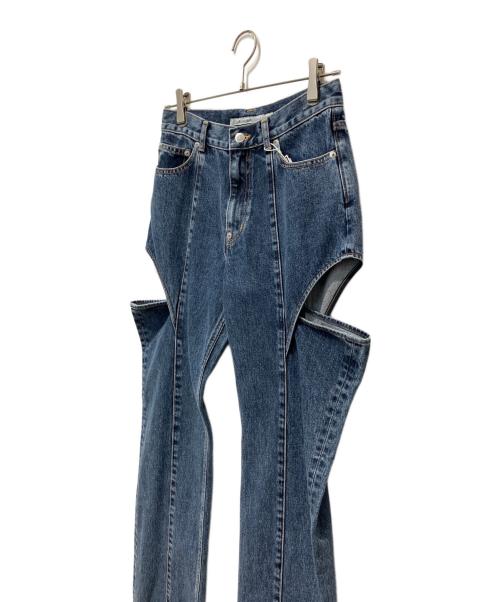 JOHN LAWRENCE SULLIVAN（ジョン ローレンス サリバン）JOHN LAWRENCE SULLIVAN (ジョン ローレンス サリバン) WASHED DENIM HOLLOWED OUT PANTS インディゴ サイズ:M 未使用品の古着・服飾アイテム