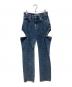 JOHN LAWRENCE SULLIVAN（ジョン ローレンス サリバン）の古着「WASHED DENIM HOLLOWED OUT PANTS」｜インディゴ