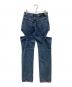 JOHN LAWRENCE SULLIVAN (ジョン ローレンス サリバン) WASHED DENIM HOLLOWED OUT PANTS インディゴ サイズ:M 未使用品：14000円