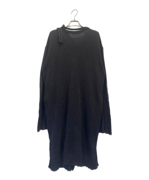 ISSEY MIYAKE（イッセイミヤケ）ISSEY MIYAKE (イッセイミヤケ) コットンデザインカーディガン ブラック サイズ:2の古着・服飾アイテム