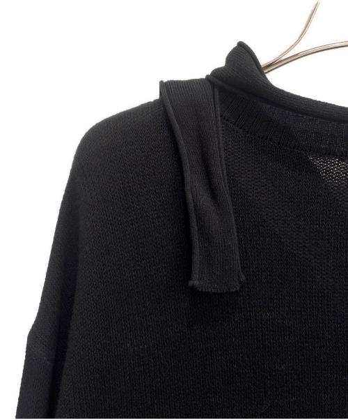 ISSEY MIYAKE（イッセイミヤケ）ISSEY MIYAKE (イッセイミヤケ) コットンデザインカーディガン ブラック サイズ:2の古着・服飾アイテム