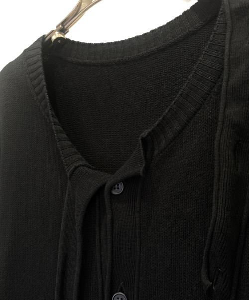 ISSEY MIYAKE（イッセイミヤケ）ISSEY MIYAKE (イッセイミヤケ) コットンデザインカーディガン ブラック サイズ:2の古着・服飾アイテム