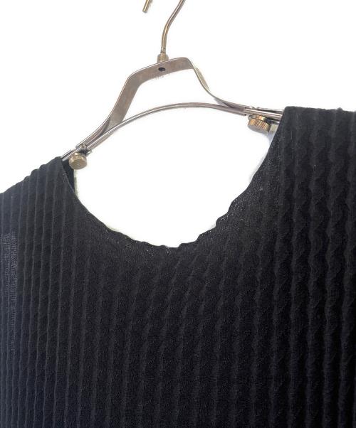 ISSEY MIYAKE（イッセイミヤケ）ISSEY MIYAKE (イッセイミヤケ) SPONGY BK WT Sleeveless dress ブラック サイズ:2の古着・服飾アイテム