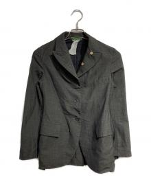 Paul Harnden（ポールハーデン）の古着「ピークドラペルウールブレザー/Wool peak lapel blazer」｜チャコールグレー