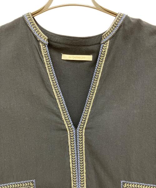 ne quittez pas（ヌキテパ）ne quittez pas (ヌキテパ) Crimp Cotton Embroidery Dress ネイビー サイズ:Mの古着・服飾アイテム