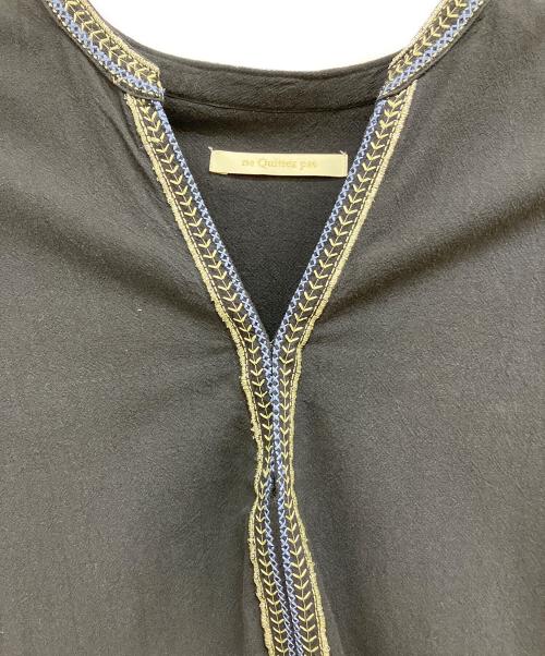 ne quittez pas（ヌキテパ）ne quittez pas (ヌキテパ) Crimp Cotton Embroidery Dress ネイビー サイズ:Mの古着・服飾アイテム