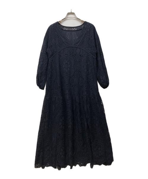 Diagram（ダイアグラム）Diagram (ダイアグラム) レースカフタンワンピース ネイビー サイズ:36の古着・服飾アイテム