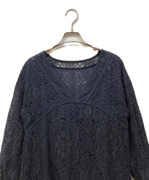 Diagram（ダイアグラム）Diagram (ダイアグラム) レースカフタンワンピース ネイビー サイズ:36の古着・服飾アイテム