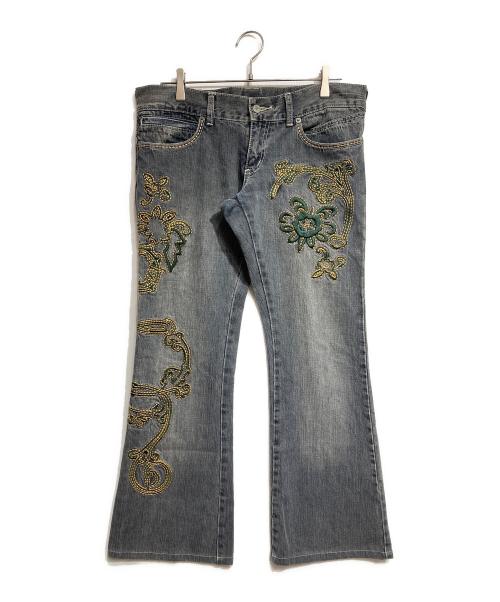 TORNADO MART（トルネードマート）TORNADO MART (トルネードマート) 刺繍デニムパンツ/Denim Pants ブラック サイズ:Lの古着・服飾アイテム