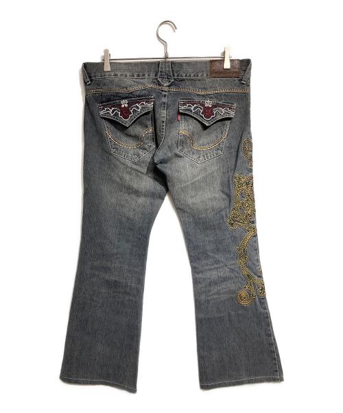 TORNADO MART（トルネードマート）TORNADO MART (トルネードマート) 刺繍デニムパンツ/Denim Pants ブラック サイズ:Lの古着・服飾アイテム