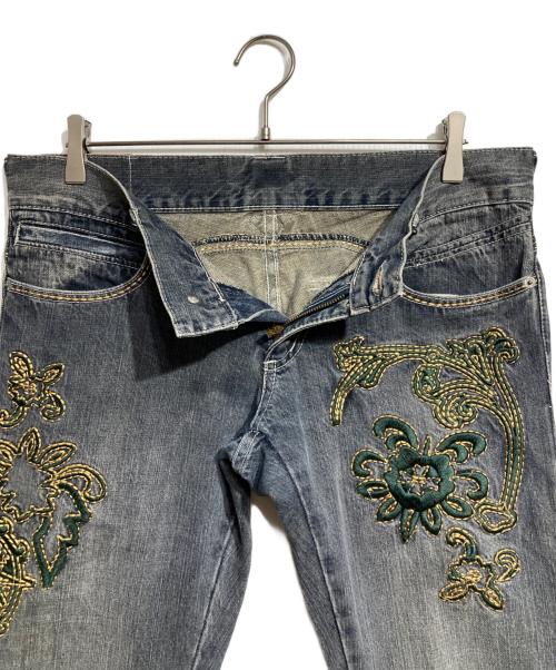 TORNADO MART（トルネードマート）TORNADO MART (トルネードマート) 刺繍デニムパンツ/Denim Pants ブラック サイズ:Lの古着・服飾アイテム