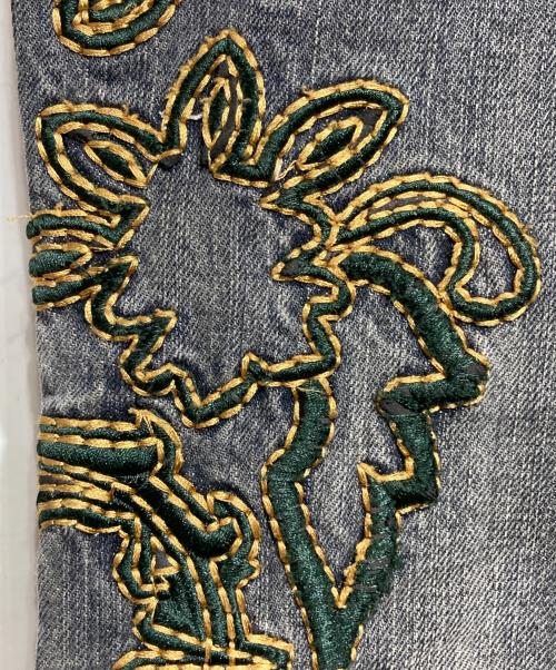 TORNADO MART（トルネードマート）TORNADO MART (トルネードマート) 刺繍デニムパンツ/Denim Pants ブラック サイズ:Lの古着・服飾アイテム