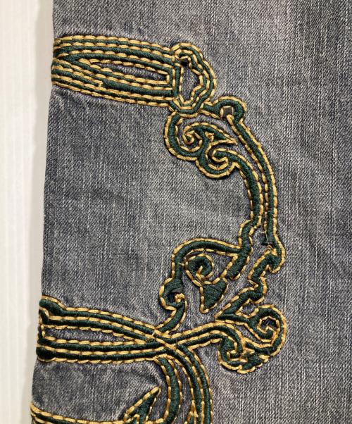 TORNADO MART（トルネードマート）TORNADO MART (トルネードマート) 刺繍デニムパンツ/Denim Pants ブラック サイズ:Lの古着・服飾アイテム