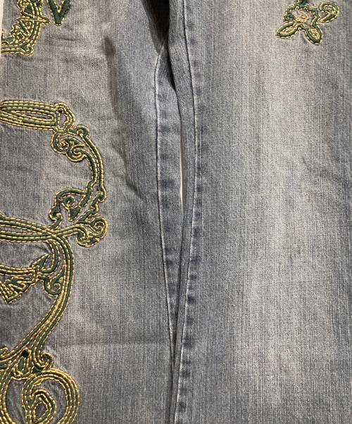 TORNADO MART（トルネードマート）TORNADO MART (トルネードマート) 刺繍デニムパンツ/Denim Pants ブラック サイズ:Lの古着・服飾アイテム