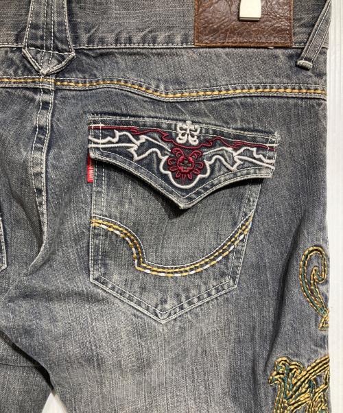 TORNADO MART（トルネードマート）TORNADO MART (トルネードマート) 刺繍デニムパンツ/Denim Pants ブラック サイズ:Lの古着・服飾アイテム
