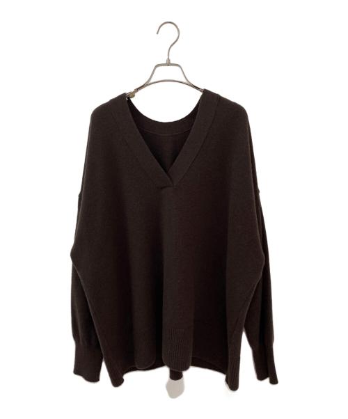 MUSE de Deuxieme Classe（ミューズ ドゥーズィエム クラス）MUSE de Deuxieme Classe (ミューズ ドゥーズィエム クラス) OLBIA Vネックプルオーバー ブラウン サイズ:Freeの古着・服飾アイテム