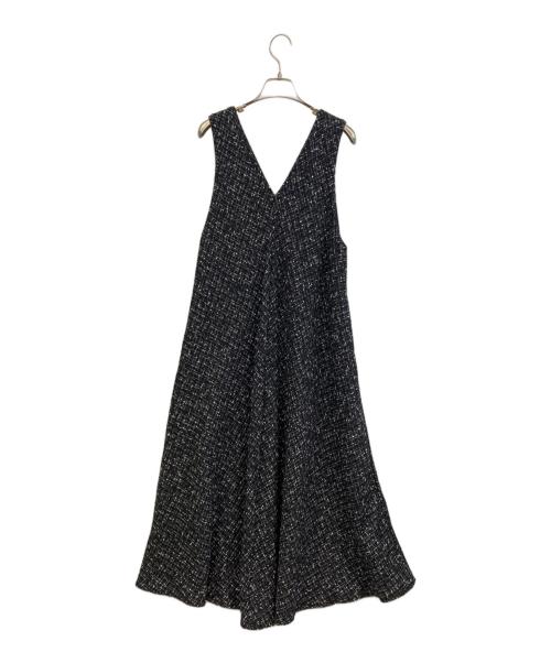 BEARDSLEY（ビアズリー）BEARDSLEY (ビアズリー) ツイードフレアーワンピース ブラック サイズ:1の古着・服飾アイテム