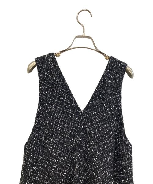 BEARDSLEY（ビアズリー）BEARDSLEY (ビアズリー) ツイードフレアーワンピース ブラック サイズ:1の古着・服飾アイテム