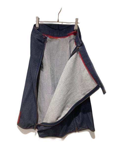 PRADA SPORTS（プラダスポーツ）PRADA SPORTS (プラダスポーツ) ファスナーデザインデニムスカート インディゴ サイズ: 42の古着・服飾アイテム