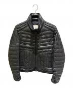 MONCLERモンクレール）の古着「BAHR/レザーダウンジャケット」｜ブラック