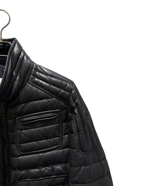MONCLER（モンクレール）MONCLER (モンクレール) BAHR/レザーダウンジャケット ブラック サイズ:2の古着・服飾アイテム