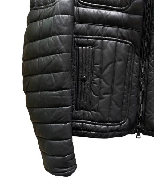 MONCLER（モンクレール）MONCLER (モンクレール) BAHR/レザーダウンジャケット ブラック サイズ:2の古着・服飾アイテム
