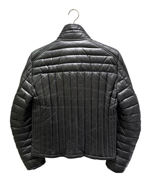 MONCLER（モンクレール）MONCLER (モンクレール) BAHR/レザーダウンジャケット ブラック サイズ:2の古着・服飾アイテム
