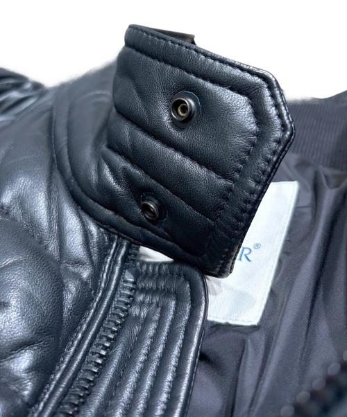MONCLER（モンクレール）MONCLER (モンクレール) BAHR/レザーダウンジャケット ブラック サイズ:2の古着・服飾アイテム