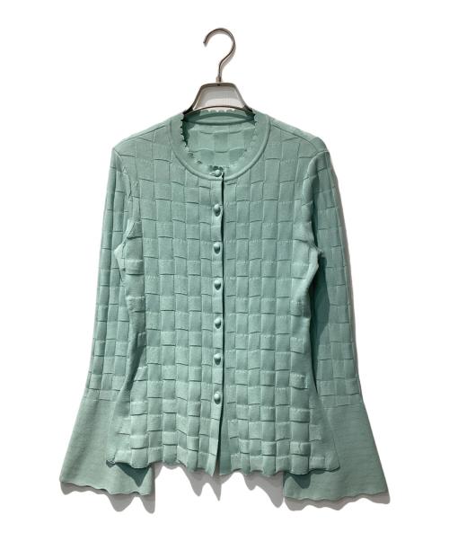 Mame Kurogouchi（マメクロゴウチ）mame kurogouchi (マメクロゴウチ) Links Stitch Knitted Cardigan  グリーン サイズ:1の古着・服飾アイテム
