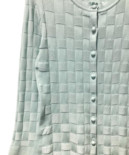 Mame Kurogouchi（マメクロゴウチ）mame kurogouchi (マメクロゴウチ) Links Stitch Knitted Cardigan  グリーン サイズ:1の古着・服飾アイテム
