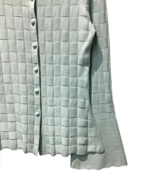 Mame Kurogouchi（マメクロゴウチ）mame kurogouchi (マメクロゴウチ) Links Stitch Knitted Cardigan  グリーン サイズ:1の古着・服飾アイテム