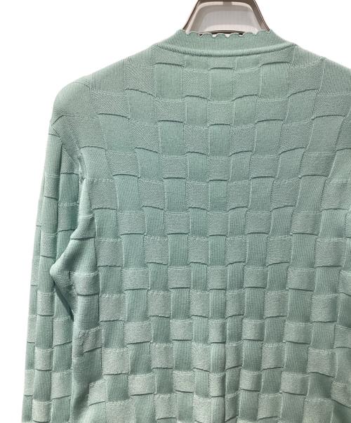Mame Kurogouchi（マメクロゴウチ）mame kurogouchi (マメクロゴウチ) Links Stitch Knitted Cardigan  グリーン サイズ:1の古着・服飾アイテム
