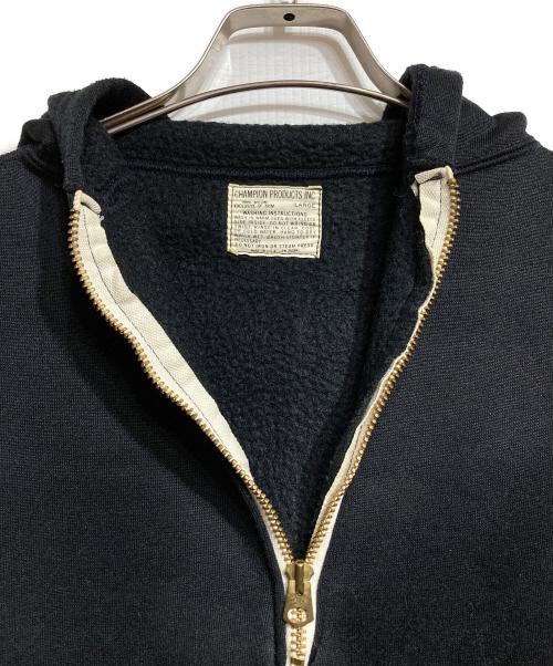 Champion（チャンピオン）Champion (チャンピオン) ヴィンテージハーフジップフーディ/Vintage half-zip hoodie ブラック サイズ:Lの古着・服飾アイテム