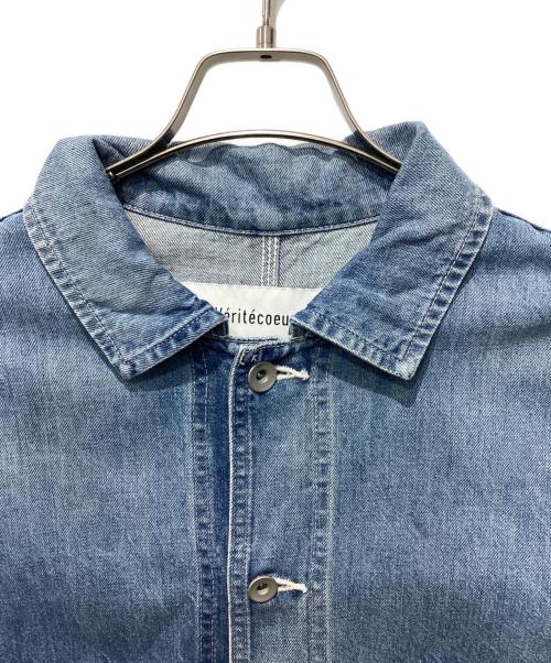 Veritecoeur（ヴェリテクール）Veritecoeur (ヴェリテクール) デニムカバーオールジャケット ブルー サイズ:Freeの古着・服飾アイテム