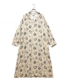 porter des boutons（ポルテデブトン）の古着「植物ノートワンピース」｜アイボリー