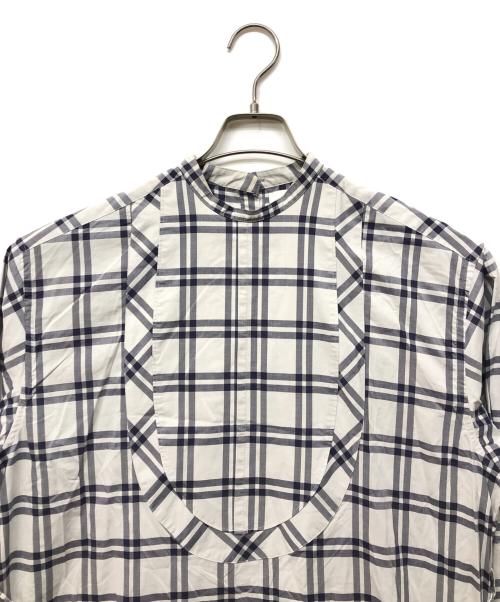 HYKE（ハイク）HYKE (ハイク) CHECKED BIB FRONT SHIRT DRESS グレー サイズ:1の古着・服飾アイテム