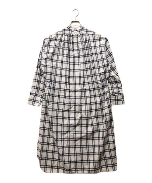 HYKE（ハイク）HYKE (ハイク) CHECKED BIB FRONT SHIRT DRESS グレー サイズ:1の古着・服飾アイテム
