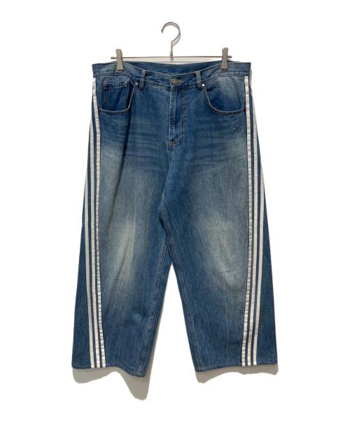 adidas（アディダス）adidas (アディダス) ルーズフィット デニムパンツ ブルー サイズ:34の古着・服飾アイテム