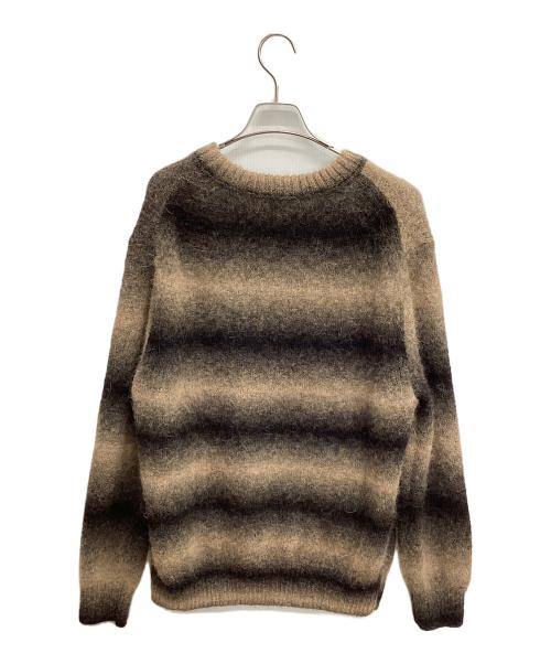 PAUL SMITH（ポールスミス）Paul Smith (ポールスミス) グラデーションボーダー クルーネックニット ブラウン サイズ:Lの古着・服飾アイテム