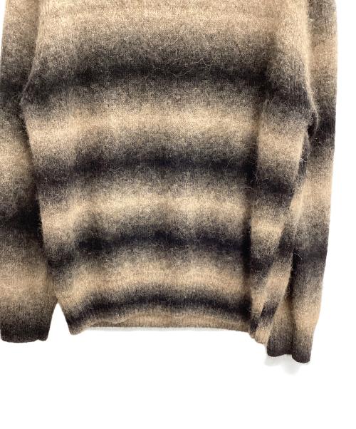PAUL SMITH（ポールスミス）Paul Smith (ポールスミス) グラデーションボーダー クルーネックニット ブラウン サイズ:Lの古着・服飾アイテム