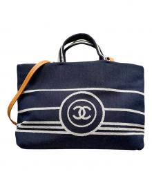 CHANEL（シャネル）の古着「ココークマーク マリン デニム 2WAYトートバッグ」｜ネイビー