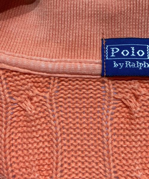 POLO RALPH LAUREN（ポロ・ラルフローレン）POLO RALPH LAUREN (ポロ・ラルフローレン) ケーブルニット ポロシャツ オレンジ サイズ:Lの古着・服飾アイテム