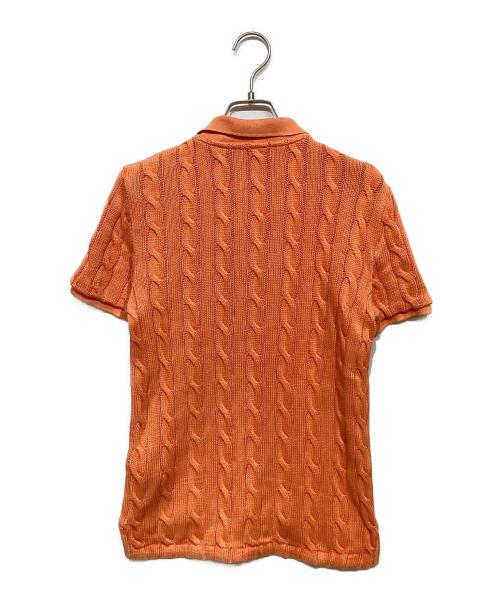 POLO RALPH LAUREN（ポロ・ラルフローレン）POLO RALPH LAUREN (ポロ・ラルフローレン) ケーブルニット ポロシャツ オレンジ サイズ:Lの古着・服飾アイテム