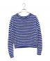POLO RALPH LAUREN（ポロ・ラルフローレン）の古着「ストライプド リネンコットン セーター」｜ブルー×ホワイト