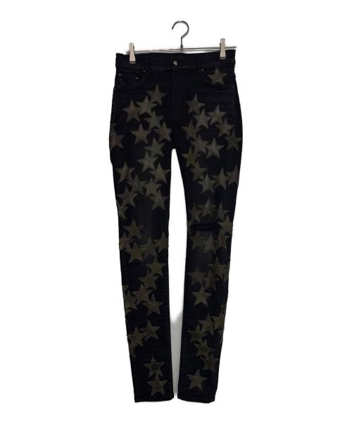AMIRI（アミリ）AMIRI (アミリ) CHEMIST Denim Stars Skinny Jean ブラック サイズ:W29の古着・服飾アイテム