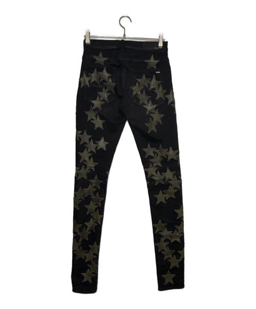 AMIRI（アミリ）AMIRI (アミリ) CHEMIST Denim Stars Skinny Jean ブラック サイズ:W29の古着・服飾アイテム