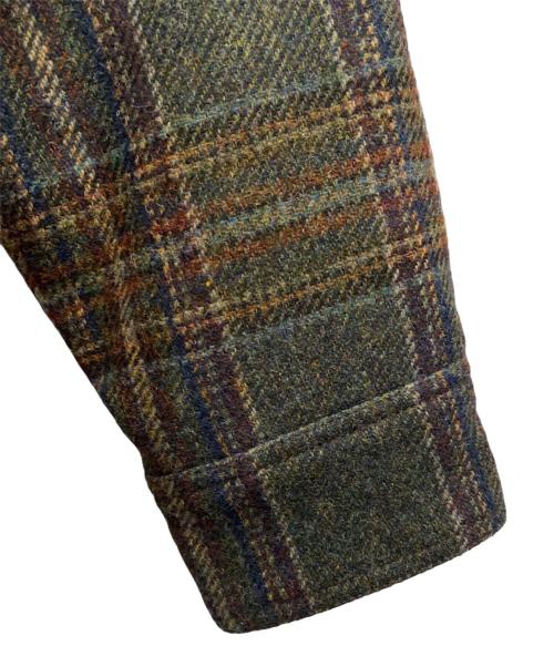 JUNYA WATANABE MAN（ジュンヤワタナベマン）JUNYA WATANABE MAN (ジュンヤワタナベマン) FILSON (フィルソン) ウールチェックツイード×レザー オリーブ×ブラウン サイズ:Sの古着・服飾アイテム