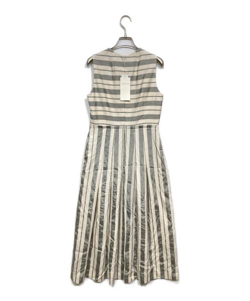 TOMORROW LAND collection（トゥモローランドコレクション）TOMORROW LAND collection (トゥモローランドコレクション) エフェクトランダム ノースリーブワンピース ベージュ サイズ:36 未使用品の古着・服飾アイテム