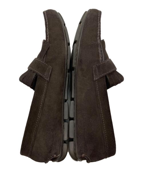 PRADA（プラダ）PRADA (プラダ) ドライビングシューズ/スエードローファー ブラウン サイズ:6　1/2の古着・服飾アイテム